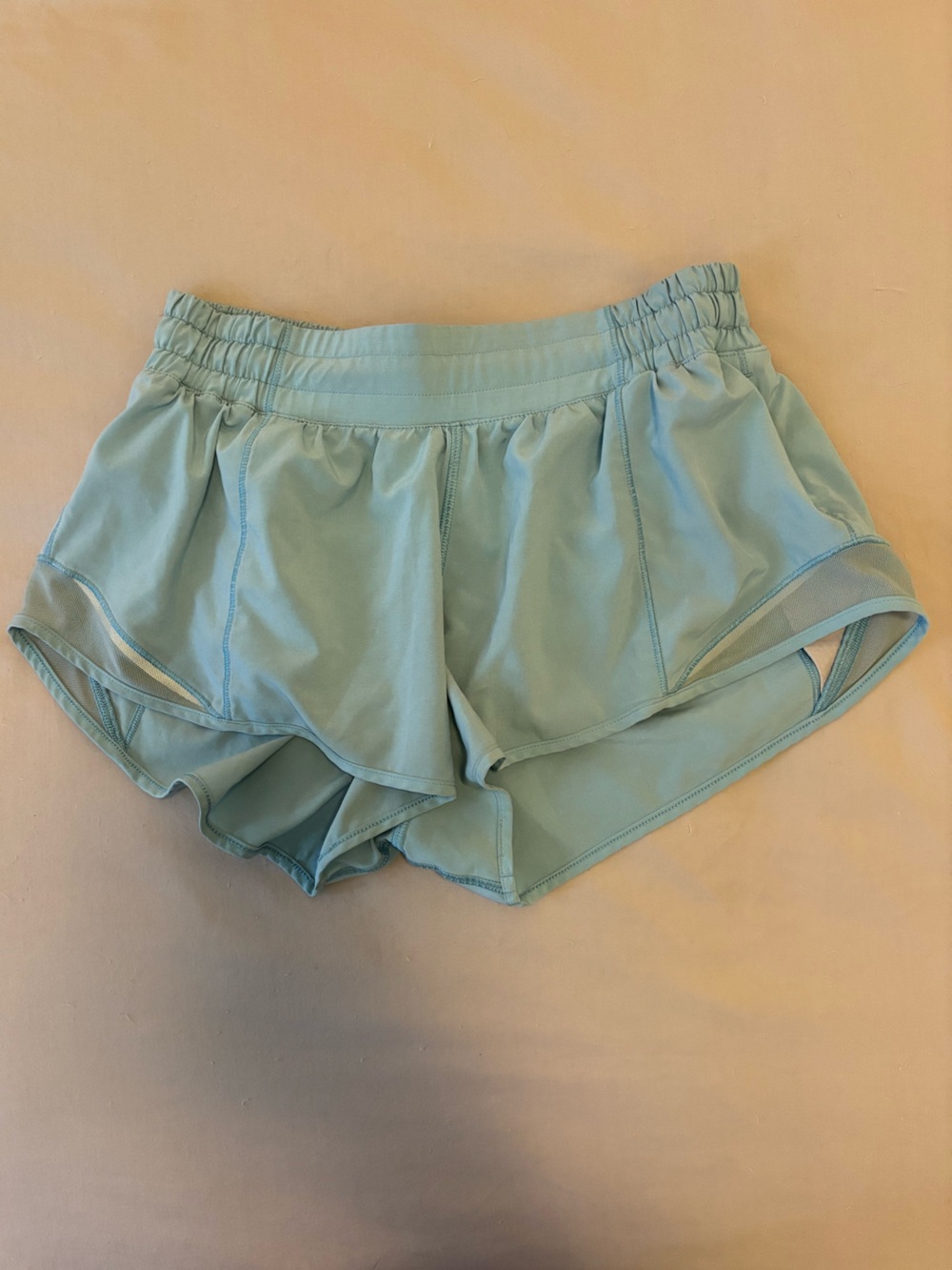 Lululemon Aqua Running Shorts with Inner Liner